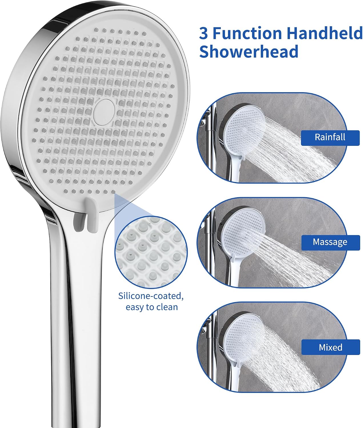 Thermostatic Shower Mixer Set 38°C