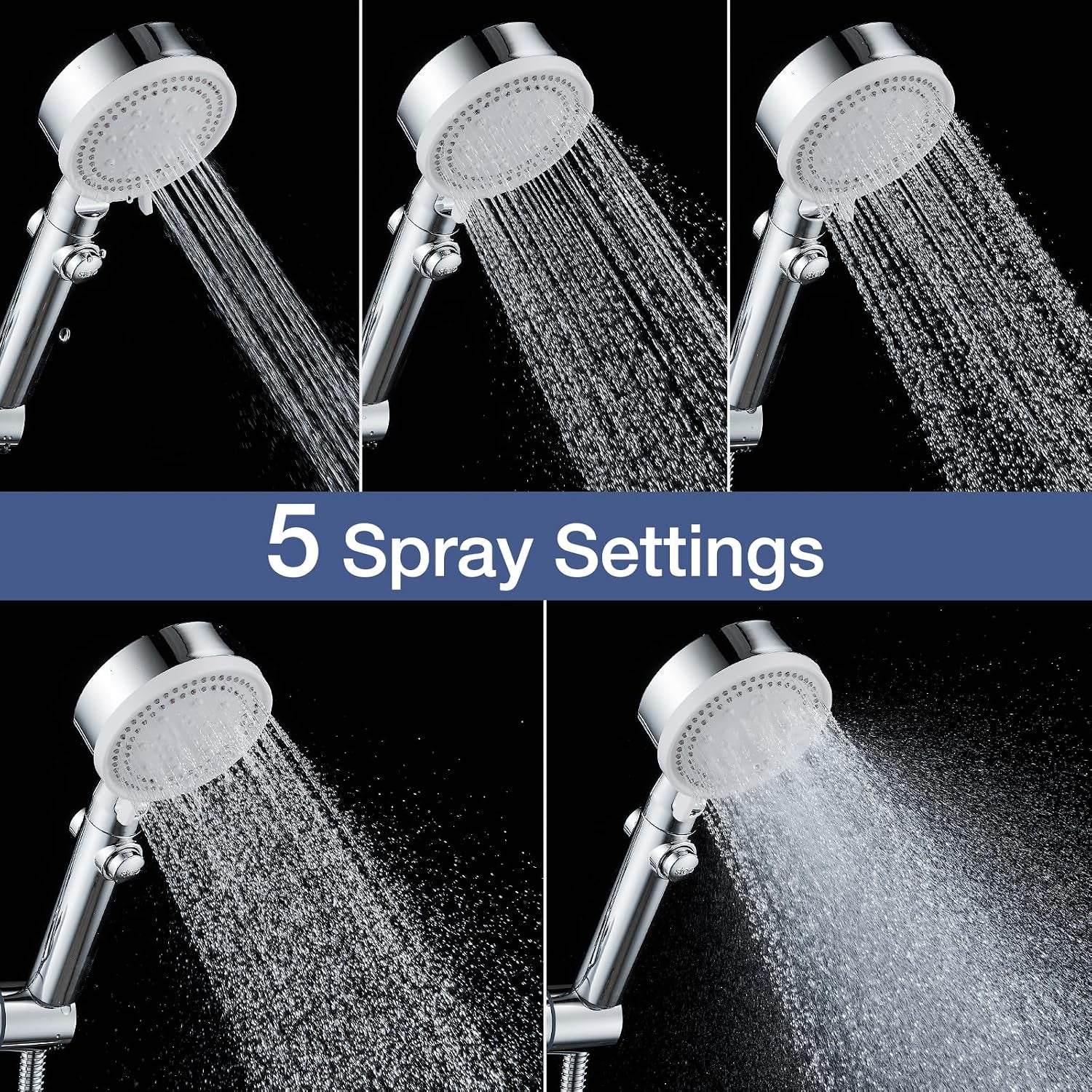 Thermostatic Shower Mixer Kit Wall Mounted Thermostatic Shower Valve with Adjustable Riser Kit,38°C Safety Lock anti Scald, Chrome Modern Shower Set