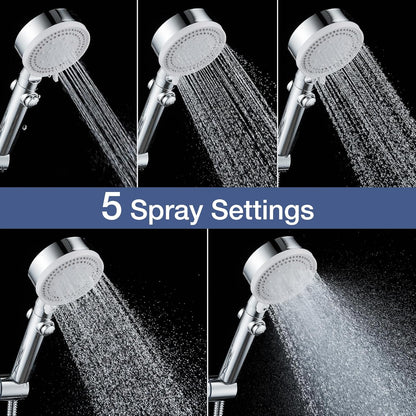 Thermostatic Shower Mixer Kit Wall Mounted Thermostatic Shower Valve with Adjustable Riser Kit,38°C Safety Lock anti Scald, Chrome Modern Shower Set